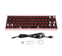 Vomeko Mechanical Keyboard DIY Kit - 61 Keys Wireless Gaming Keyboard, BT 3.0/5.0 Type C, RGB Backlit, Modular Design, Hot Swappable Keys, Compact and Customizable (Pink)