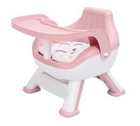 Vomeko Toddler Feeding Chair,Baby Dinning Chair, Baby Dinning Chair with Backrest Sound Cushion,Spine Protection Kids Floor Feeding Chair, (Pinkish)