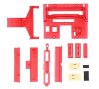 Vomeko Transparent Case Fit for SNES US Version Retro Game Console Replacement Housing Shell with Power Reset Keys (Transparent Red)