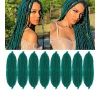 Vomella Marley Hair 18 Inch 8 Packs 8 Bundles Pre Cut Afro Braids Hair Extensions for False Braids with Elastic Protection for Women N