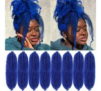 Vomella Marley Hair 18 Inch 8 Packs 8 Bundles Pre Cut Afro Braids Hair Extensions for False Braids with Elastic Protection for Women N