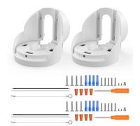 VOMENC Eave Mount with Anti-Drop Security Chain for Google Nest Cam with Floodlight Outdoor Camera - ABS Stability Protective Bracket Google Nest Flood Light Camera Outdoor Eave Mounting (2pack)