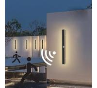 VOMI Outdoor LED Wall Lights Indoor IP65 Waterproof Sconce Wall Light with Motion Sensor Warm White 3000K Garden Yard Lounge Kitchen Stair Gate Dining Room Modern Lighting Wall Lamp Simplicity,A,80cm