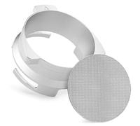 Vomika 54mm Coffee Dosing Funnel, Hands-Free Aluminum Dosing Ring & 53.5mm Stainless Steel Puck Screen, Espresso Accessories Suitable for 54mm Breville Barista Portafilters, with Grinding Trigger