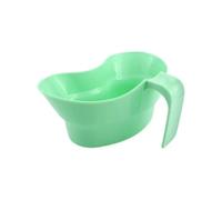 Vomit Bowl with Easy-Grip Handle - 800ml Emesis Basin - Contoured Bedside Sick Bucket for Kids, Adults, Pregnancy Morning Sickness, and Motion Sickness (Green)