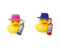 vomvomp 2 Pack Rubber Duck Car Ornament Wine Theme Jeep Ducks Fun Dashboard Decor for Jeep Wrangler Gladiator Novelty Gift for Jeep Owners