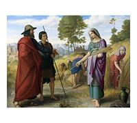 Von Carolsfeld Ruth Boaz's Field Biblical Painting Large Wall Art Print Canvas Premium Mural