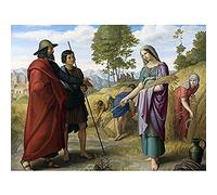 Von Carolsfeld Ruth Boaz's Field Biblical Painting Unframed Wall Art Print Poster Home Decor Premium