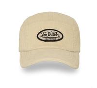 Von Dutch 5 Panel Oval Patch CapDutch Women/Men - Baseball Cap with Peak All-Season Spring Summer Autumn Winter - One Size Beige