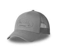 Von Dutch Adult Baseball Cap with Rubber Print Log Logo, grey, One Size