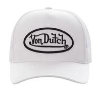 Von Dutch Men's Trendy Baseball Trucker Cap with Black Logo - White - One size