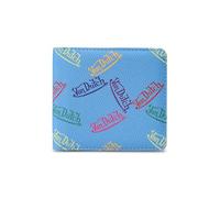 Von Dutch Bi-Fold Wallet, Vegan Leather, Blue, 3.75"H x 4.25"W, Bi-fold | Slim Unisex Design for Men & Women