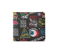 Von Dutch Bi-Fold Wallet, Vegan Leather, Slim Unisex Design for Men & Women, Black, 3.75"H x 4.25"W, Bi-fold Jax Wallet