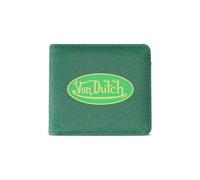 Von Dutch Bi-Fold Wallet, Vegan Leather, Slim Unisex Design for Men & Women, Green, 3.75"H x 4.25"W, Bi-fold Classic Wallet