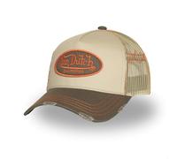 Von Dutch Cap Men's Beige Brown Distressed Trucker | Cap Cotton Novelty Gift One Size