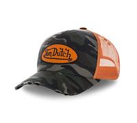 Von Dutch Casquette Camouflage Militaire Fillet Orange Adulte, Camouflage Mesh Orange, One Size