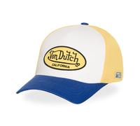 Von Dutch Classic Baseball Cap, Breathable Mesh, White and Blue, California Design, Adjustable