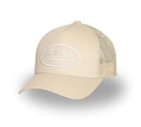 Von Dutch Classic Oval Logo CapDutch Women/Men - Trucker Cap Baseball mesh Snapback, with Peak All-Season Spring Summer Autumn Winter - One Size Cream White