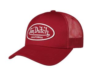 Von Dutch Classic Oval Logo CapDutch Women/Men - Trucker Cap Baseball mesh Snapback, with Peak All-Season Spring Summer Autumn Winter - One Size red