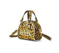 Von Dutch Core Hanna Bag | 6.5” Vegan Leather Mini Crossbody with Logo Hardware, Top Handles & Branded Interior Pouch, Cheetah Orange, Mini