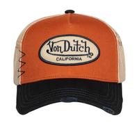 Von Dutch Destroyed Brim Oval Patch CapDutch Women/Men - Trucker Cap Baseball mesh Snapback, with Peak, Peak All-Season Spring Summer Autumn Winter - One Size Brown-Blue