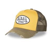 Von Dutch Distressed XX Trucker CapDutch Women/Men - Cap Baseball mesh Snapback, with Peak, Peak All-Season Spring Summer Autumn Winter - One Size Khaki