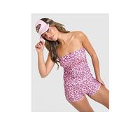 Von Dutch Leopard Bandeau Top - Pink - Womens S
