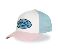 Von Dutch LOFB Miami Embroidered Patch Baseball Cap with Mesh, Pink/Blue/White MIAMI, One Size