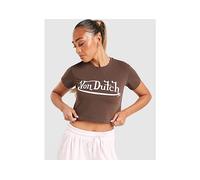 Von Dutch Logo Baby T-Shirt - Brown - Womens L