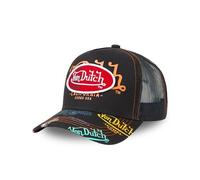 VON DUTCH LOGO EVERYWHERE BLACK/MULTICOLOUR TRUCKER CAP 100% AUTHENTIC
