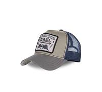 Von Dutch Men's Square3b Trucker Cap, Grey/Blue, One Size