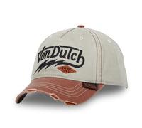Von Dutch Men's & Women's 100% Cotton Baseball Cap THUNDER Adjustable, Brown/Red, One size