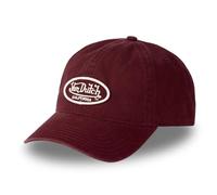 Von Dutch Men's & Women's 100% Cotton Cap, Dad Cap Log, Adjustable, Burgundy/White, One Size