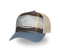 Von Dutch Men's & Women's Adjustable Cap, SUBLI Trucker Cap, Blue/Beige/White/Black, One Size