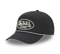 Von Dutch Men's & Women's Adjustable Cap, 6 Panel Cord Cap, Black / White, One Size