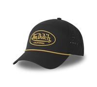 Von Dutch Men's & Women's Adjustable Cap, 6 Panel Cord Cap, Black / yellow, One Size
