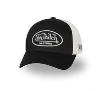 Von Dutch Men's & Women's Adjustable Cap, LOF Trucker Cap, Adjustable with Strapback, Black/White/Beige, One Size