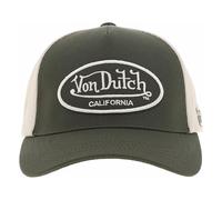 Von Dutch Men's & Women's Adjustable Cap, LOF Trucker Cap, Adjustable with Strapback, Khaki / White, One Size