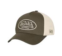 Von Dutch Men's & Women's Adjustable Cap, LOF Trucker Cap, Adjustable with Strapback, Khaki / White, One Size