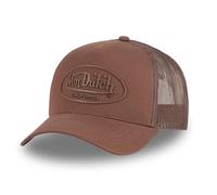 Von Dutch Men's & Women's Adjustable Cap, Logo Trucker Cap, Brown, One Size