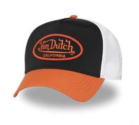 Von Dutch Trucker Cap with Mesh Adult Patch Poly, Orange/Black/White, One Size