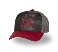 Von Dutch Men's & Women's Adjustable Cap, SUBLI Trucker Cap, Black/Grey/Red, One Size