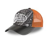 Von Dutch Men's & Women's Adjustable Cap, SUBLI Trucker Cap, Orange/Black/Grey, One Size