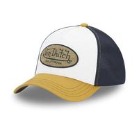 Von Dutch Men's & Women's Adjustable Cap, Terry Trucker Cap, Mustard/Black/White/Beige, One Size