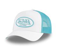 Von Dutch Men's & Women's Adjustable Cap, Trucker Cap Fluo TU, White/Neon Turquoise, One Size