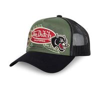 Von Dutch Men's & Women's Adjustable Cap, Trucker Patch Cap, Black / Khaki / Red, One Size