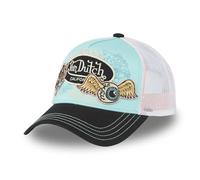 Von Dutch Men's & Women's Adjustable Cap, Trucker Patch Cap, Black / Turquoise / White / Pink, One Size