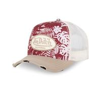 Von Dutch Men's & Women's Adjustable Cap, Trucker Print Cap, Beige/Red/White, One Size
