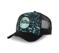 Von Dutch Men's & Women's Adjustable Cap, Trucker Print Cap, Turquoise/Black/Navy Blue, One Size