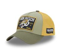 Von Dutch Premium Baseball Cap with Wild Cotton Twill Net, Khaki/Mustard, One Size